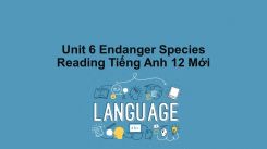 Unit 6: Endanger Species - Reading